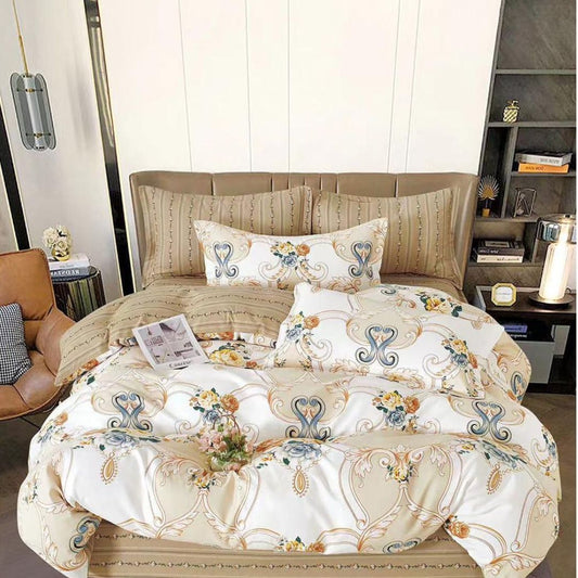 Lenjerie de pat bumbac finet cu elastic – 6 piese: Confort si stil pentru un somn odihnitor  | COD 0499-S