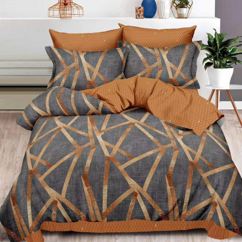 Lenjerie de pat bumbac finet cu elastic – 6 piese: Confort si stil pentru un somn odihnitor  | COD 0513-S