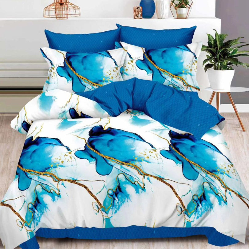 Lenjerie de pat bumbac finet cu elastic – 6 piese: Confort si stil pentru un somn odihnitor  | COD 0517-S