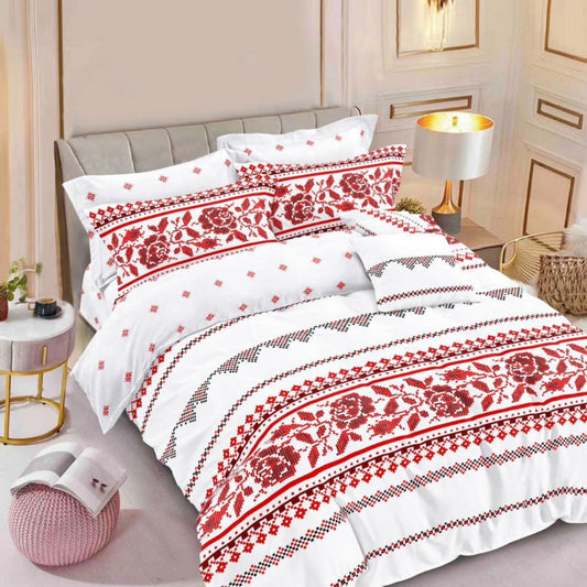 Lenjerie de pat bumbac finet cu elastic – 6 piese: Confort si stil pentru un somn odihnitor  | COD 0519-S