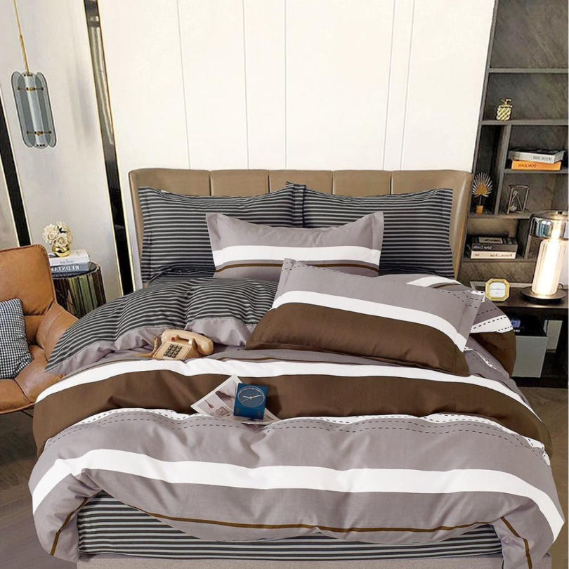 Lenjerie de pat bumbac finet cu elastic – 6 piese: Confort si stil pentru un somn odihnitor  | COD 0535-S