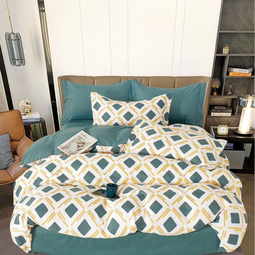 Lenjerie de pat bumbac finet cu elastic – 6 piese: Confort si stil pentru un somn odihnitor  | COD 0536-S