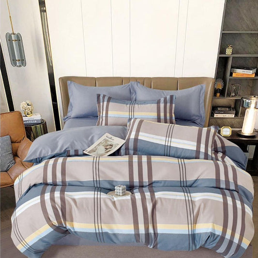 Lenjerie de pat bumbac finet cu elastic – 6 piese: Confort si stil pentru un somn odihnitor  | COD 0555-S