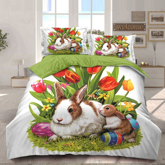 Lenjerie de pat bumbac finet cu elastic – 6 piese | Special pentru Sarbatorile de Paste | COD 0111-SEP