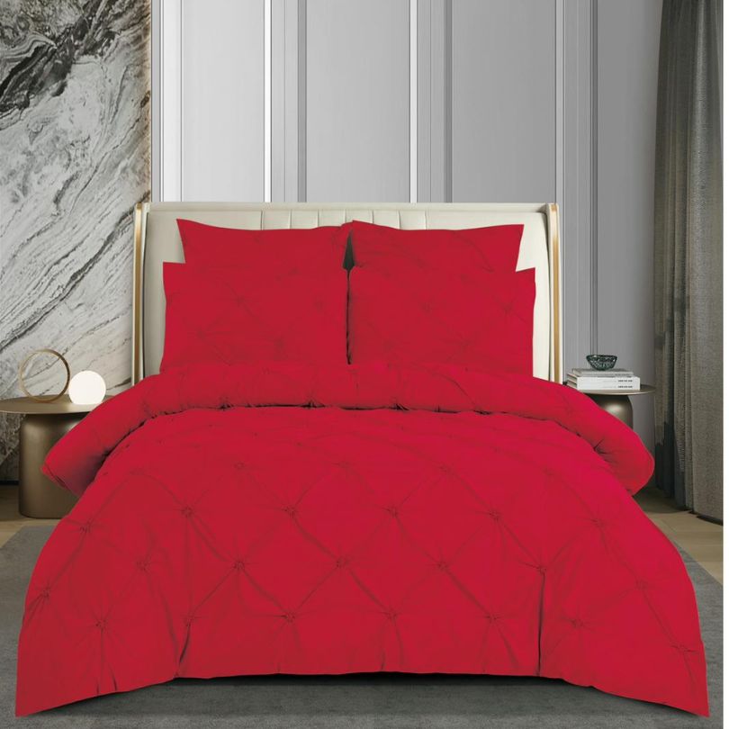 Lenjerie de pat bumbac finet cu elastic si nasturi – 6 piese | Fixare Perfecta si Design Elegant | COD 08885-S