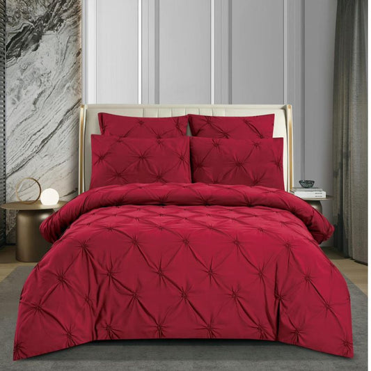 Lenjerie de pat bumbac finet cu elastic si nasturi – 6 piese | Fixare Perfecta si Design Elegant | COD 08886-S