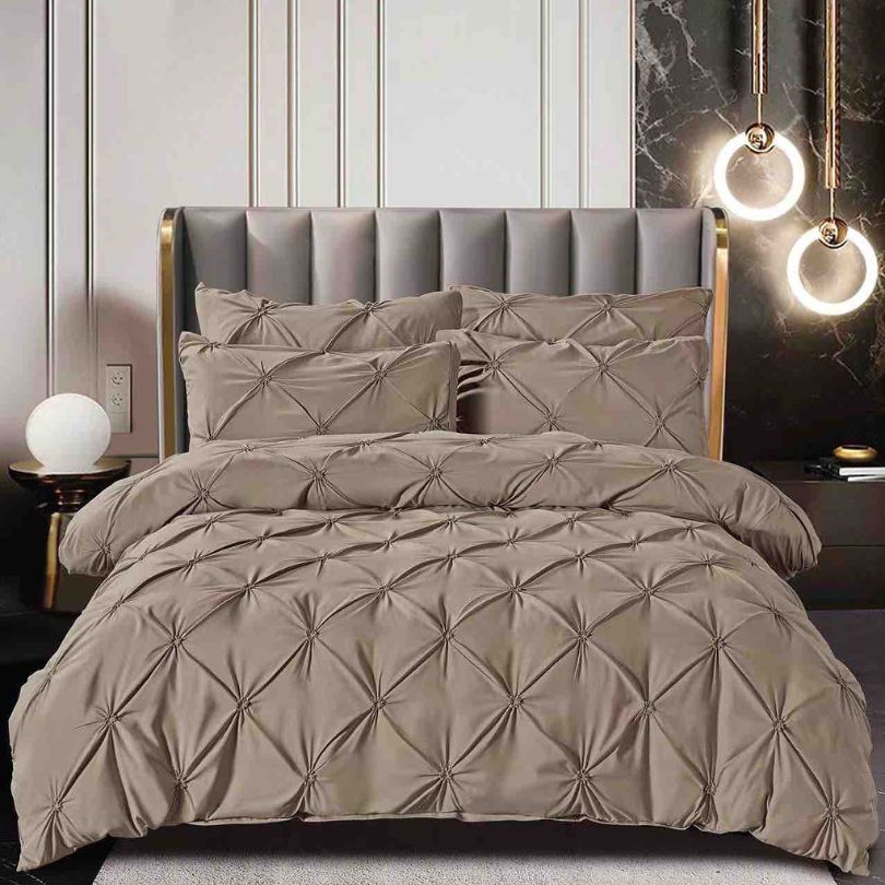 Lenjerie de pat bumbac finet cu elastic si nasturi – 6 piese | Fixare Perfecta si Design Elegant | COD 1665-J