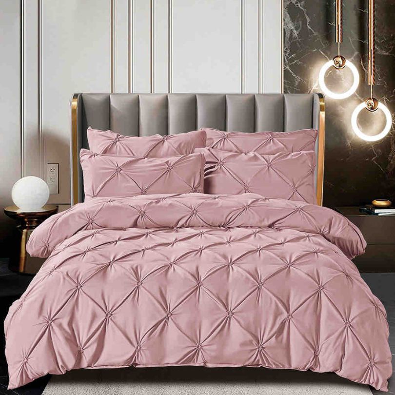 Lenjerie de pat bumbac finet cu elastic si nasturi – 6 piese | Fixare Perfecta si Design Elegant | COD 1669-J