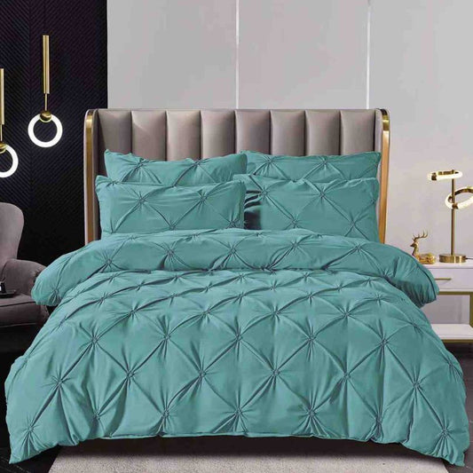 Lenjerie de pat bumbac finet cu elastic si nasturi – 6 piese | Fixare Perfecta si Design Elegant | COD 1671-J