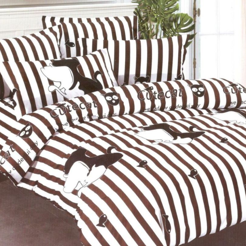 Lenjerie de pat bumbac satinat, 4 piese, ultra fina si eleganta, confort natural | 2690-S 