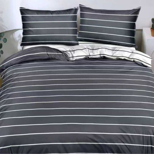 Lenjerie de pat bumbac satinat, 4 piese, ultra fina si eleganta, confort natural | 2696-S 