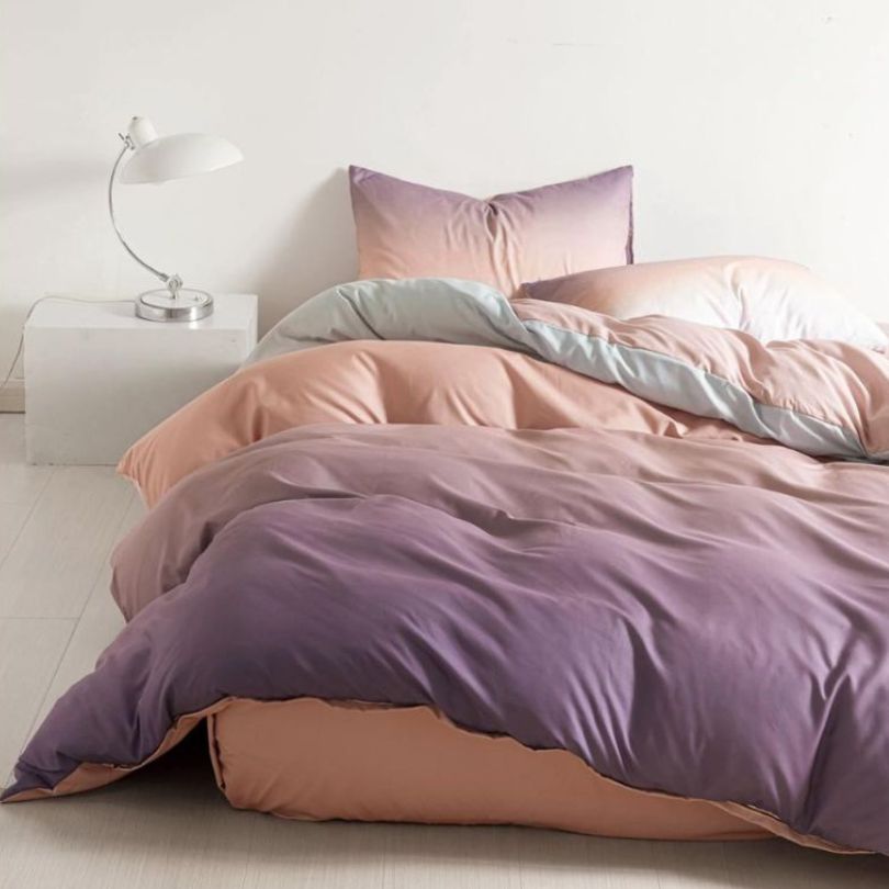 Lenjerie de pat bumbac satinat, 4 piese, ultra fina si eleganta, confort natural | 2709-S