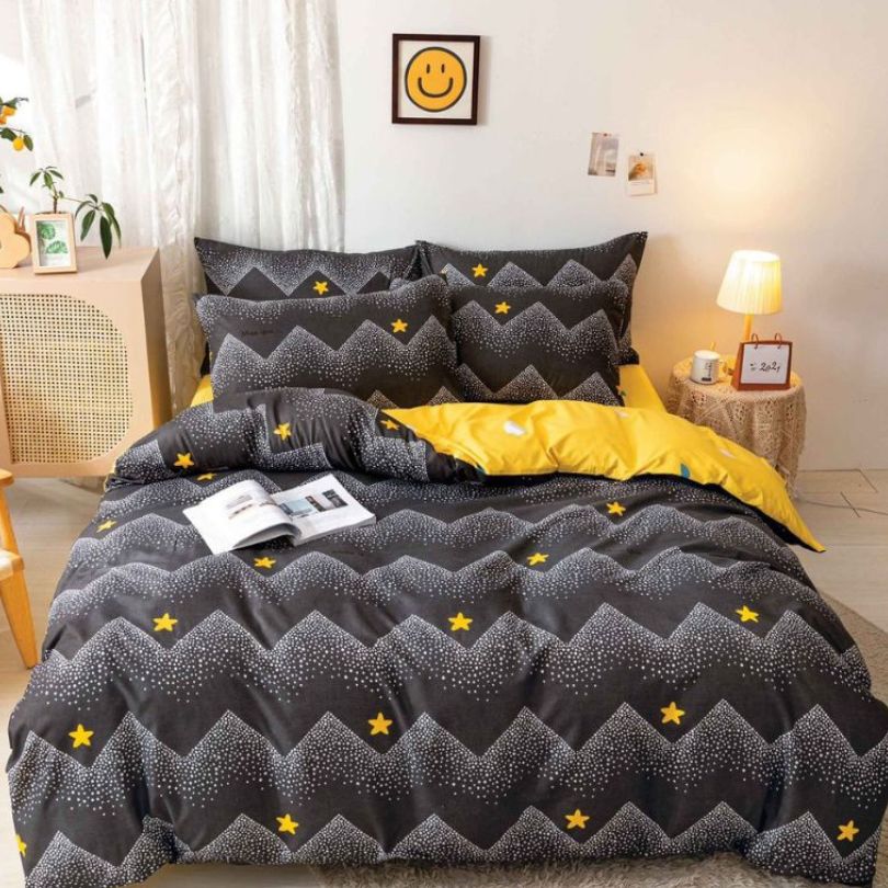 Lenjerie de pat bumbac satinat, 4 piese, ultra fina si eleganta, confort natural | 2711-S 