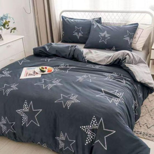 Lenjerie de pat bumbac satinat, 4 piese, ultra fina si eleganta, confort natural | 2729-S 