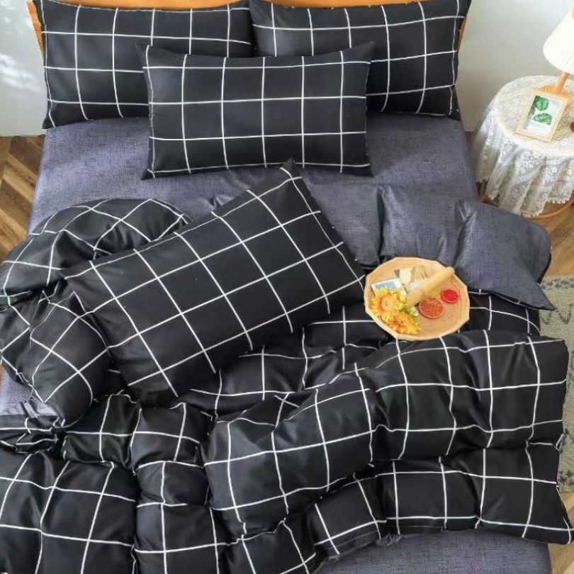Lenjerie de pat bumbac satinat, 4 piese, ultra fina si eleganta, confort natural | 2736-S
