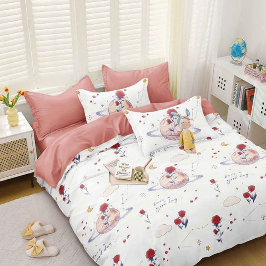 Lenjerie de pat bumbac satinat, 4 piese, ultra fina si eleganta, confort natural | 2737-S