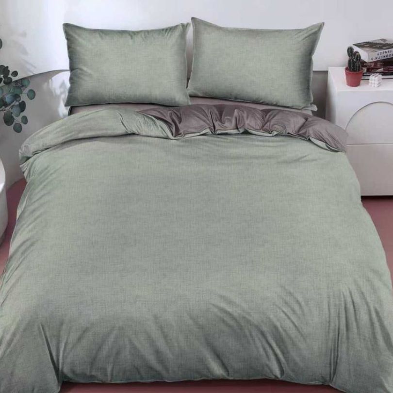 Lenjerie de pat bumbac satinat, 4 piese, ultra fina si eleganta, confort natural | 2749-S