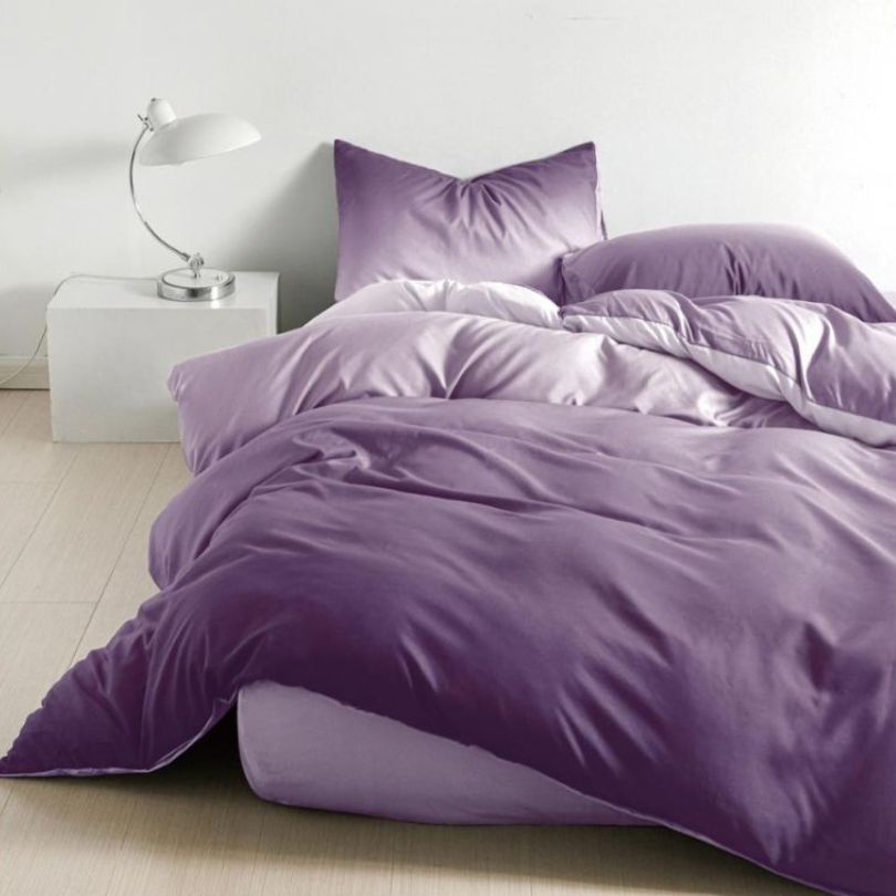Lenjerie de pat bumbac satinat, 4 piese, ultra fina si eleganta, confort natural | 2751-S