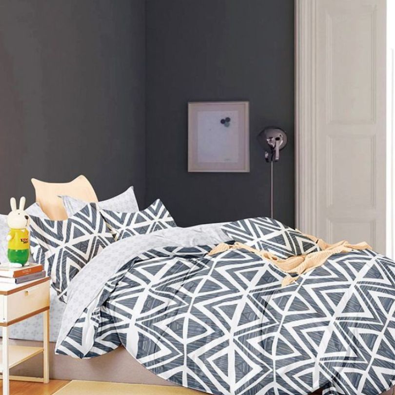 Lenjerie de pat bumbac satinat, 4 piese, ultra fina si eleganta, confort natural | 2752-S 
