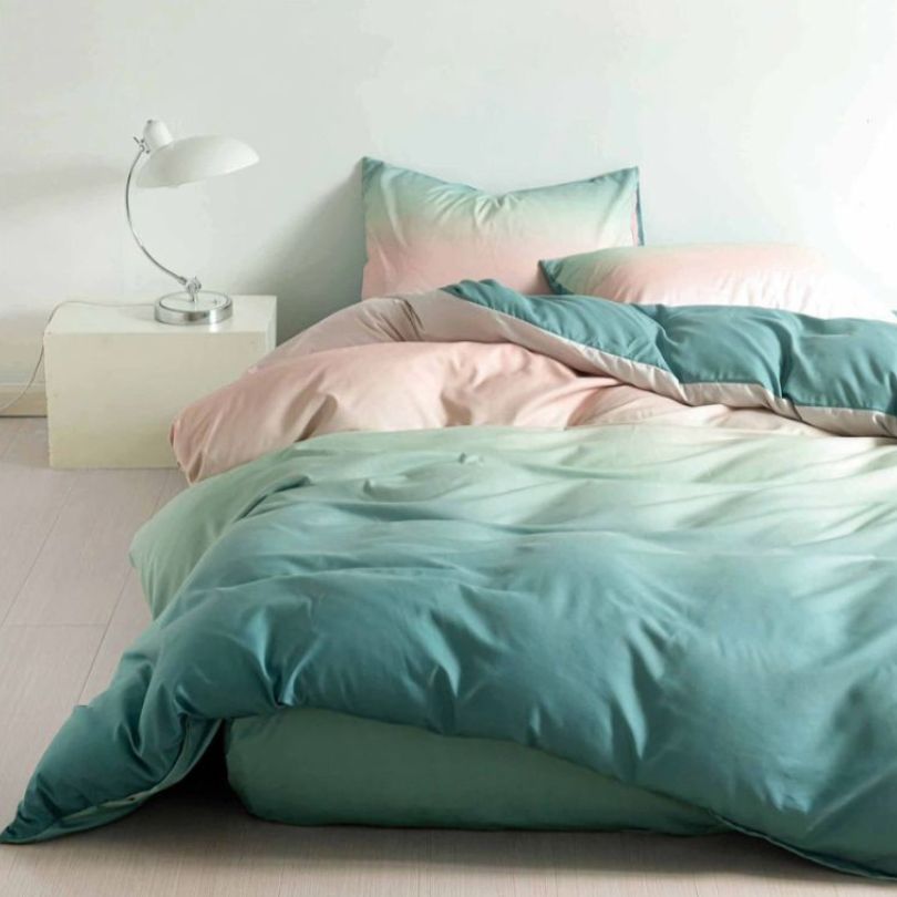 Lenjerie de pat bumbac satinat, 4 piese, ultra fina si eleganta, confort natural | 2767-S
