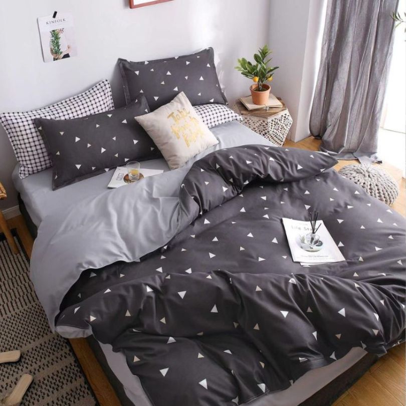 Lenjerie de pat bumbac satinat, 4 piese, ultra fina si eleganta, confort natural | 2770-S