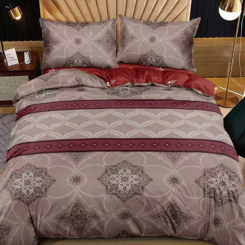 Lenjerie de pat bumbac satinat, 4 piese, ultra fina si eleganta, confort natural | 2774-S 