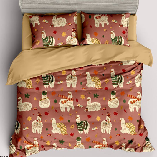 Lenjerie de pat copii, 1 persoana, Bumbac 100% Percal, cu 2 fete, 4 piese, cu elastic | 415-PV