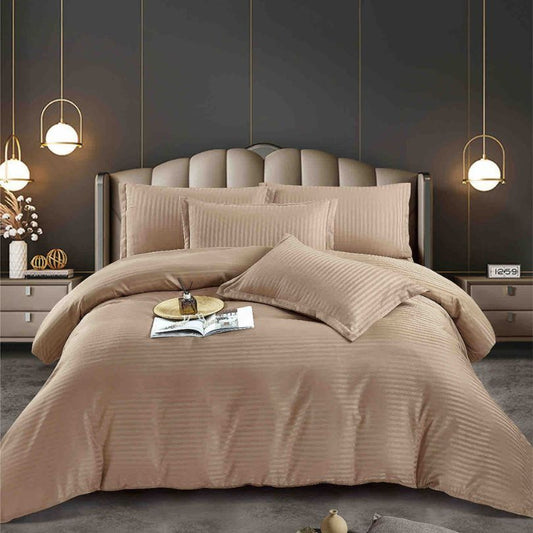 Lenjerie de pat damasc, 4 piese, o persoana, eleganta si confort premium | 2469-J 