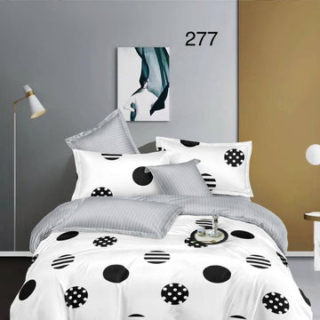 Lenjerie de pat din bumbac finet 6 piese – Model modern si culori vibrante | COD 0001 - CF