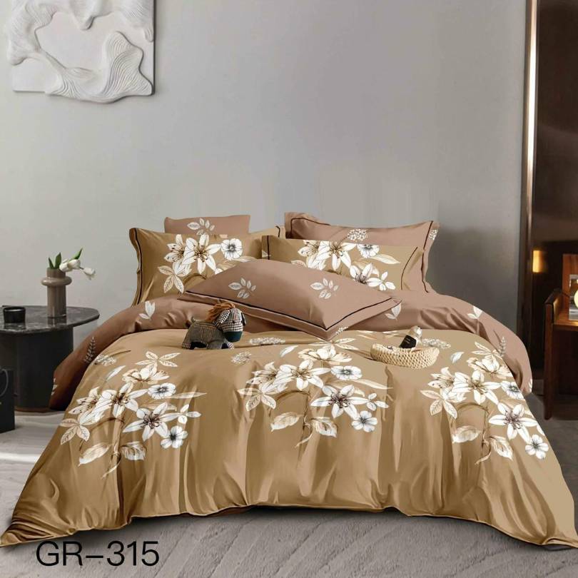 Lenjerie de pat din bumbac finet 6 piese – Model modern si culori vibrante | COD 0002 - CF