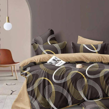 Lenjerie de pat din bumbac finet 6 piese – Model modern si culori vibrante | COD 0010 - CF