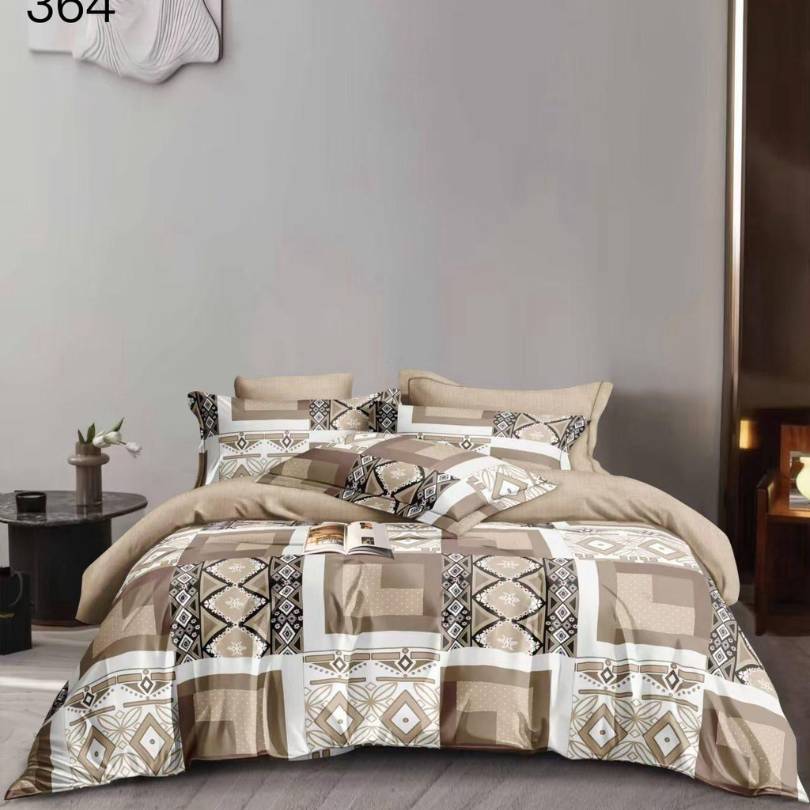 Lenjerie de pat din bumbac finet 6 piese – Model modern si culori vibrante | COD 0025 - CF