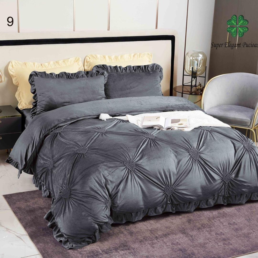 Lenjerie de pat din catifea 4 piese – Textura moale si luxoasa | COD 0105 - SEP