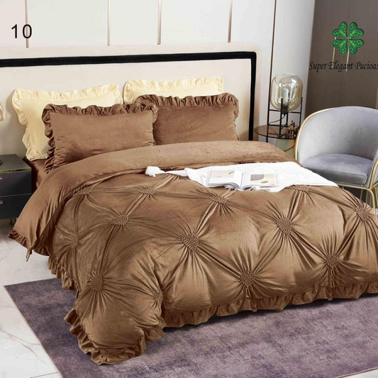 Lenjerie de pat din catifea 4 piese – Textura moale si luxoasa | COD 0107 - SEP