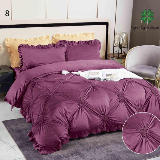 Lenjerie de pat din catifea 4 piese – Textura moale si luxoasa | COD 0109 - SEP