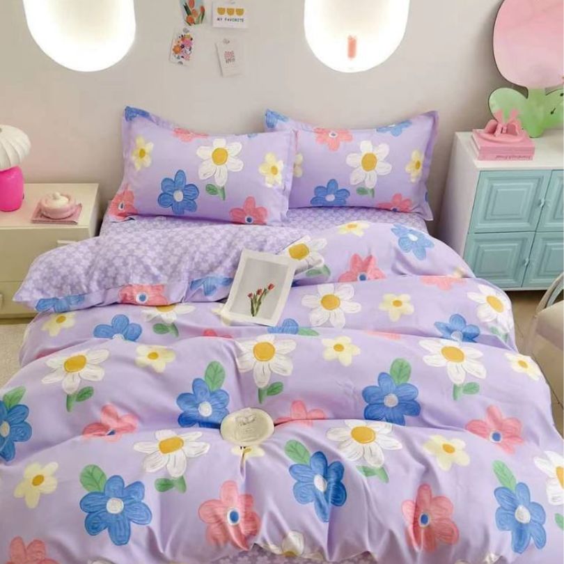 Lenjerie de pat din finet, 1 persoana, 4 piese, ultra moale și calduroasa | 3145-S