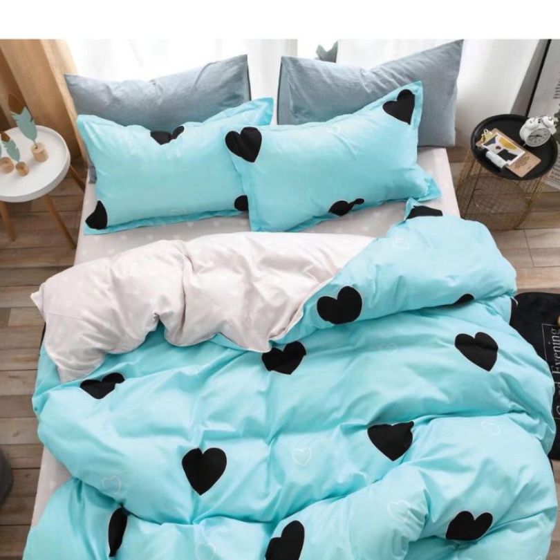 Lenjerie de pat din finet, 6 piese, ultra moale, calduroasa si colorata | 3063-S