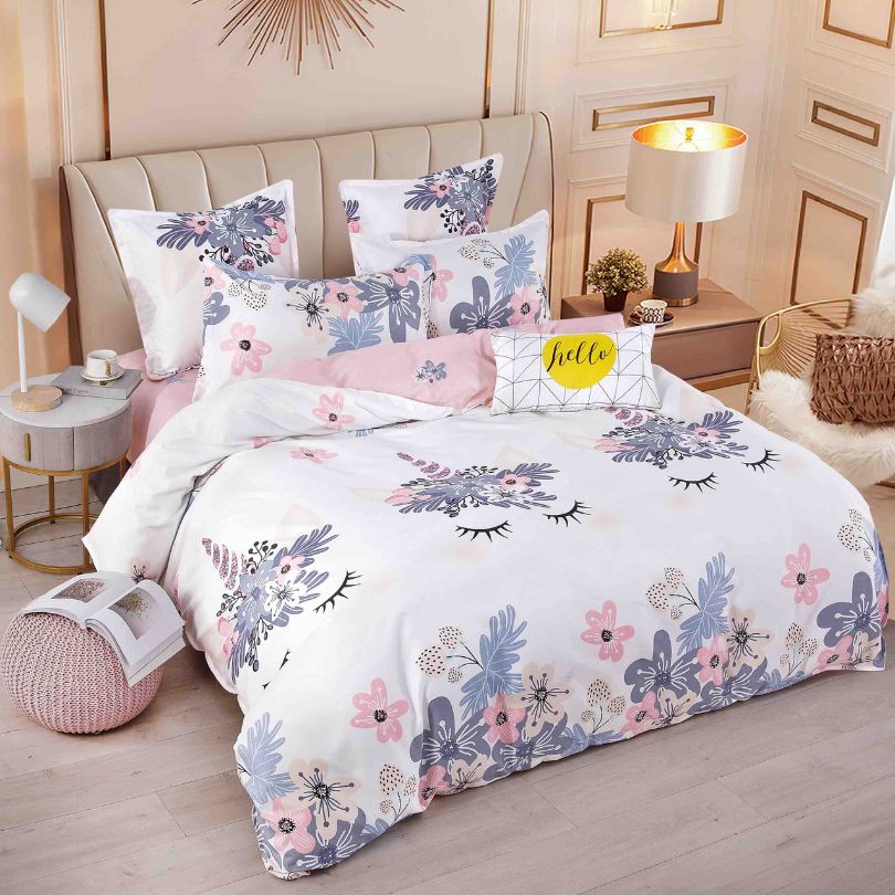 Lenjerie de pat din finet 6 piese, ultra moale, confort si stil pentru dormitorul tau | 2049-J