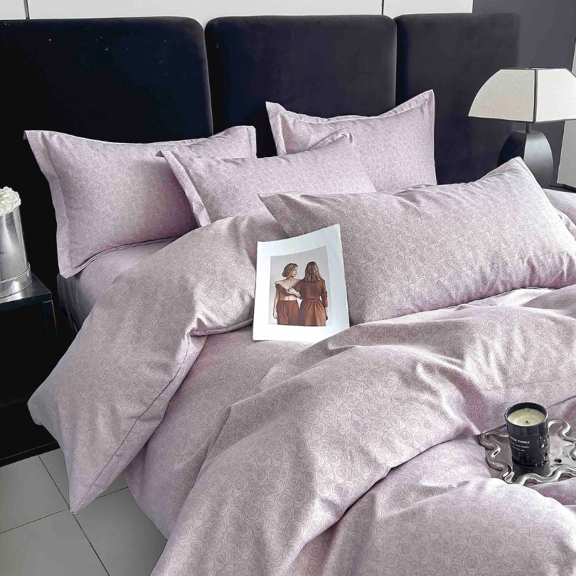 Lenjerie de pat din finet 6 piese, ultra moale, confort si stil pentru dormitorul tau | 2075-J