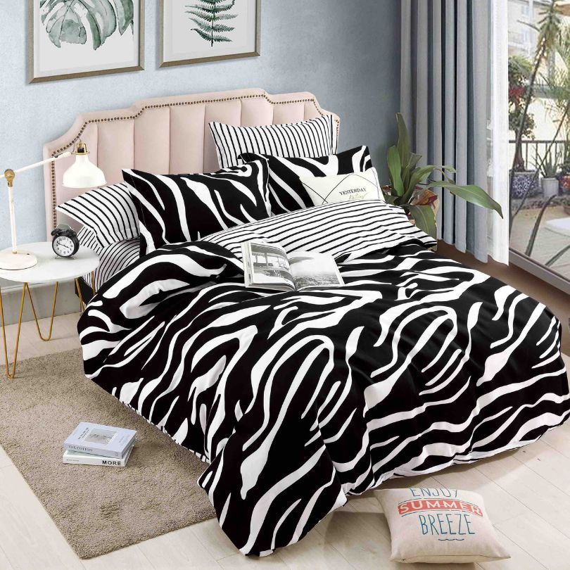 Lenjerie de pat din finet 6 piese, ultra moale, confort si stil pentru dormitorul tau | 2090-J