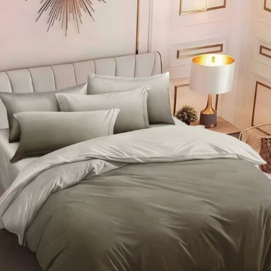 Lenjerie de pat din finet, 6 piese, ultra moale si calduroasa, set complet pentru confort | 2923-S