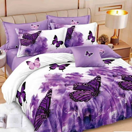 Lenjerie de pat din finet, 6 piese, ultra moale si calduroasa, set complet pentru confort | 2927-S