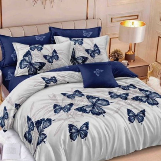 Lenjerie de pat din finet, 6 piese, ultra moale si calduroasa, set complet pentru confort | 2929-S