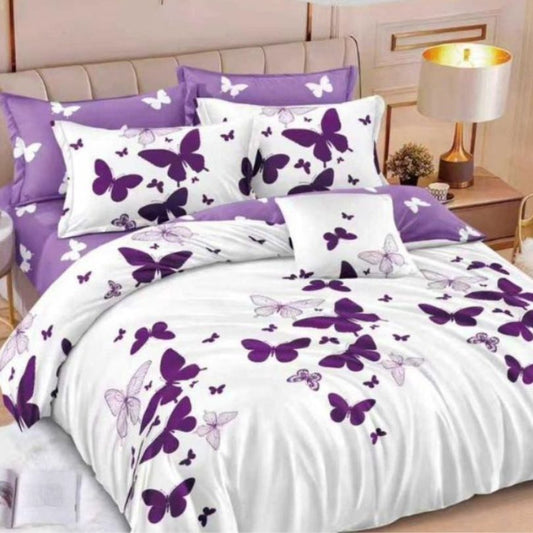 Lenjerie de pat din finet, 6 piese, ultra moale si calduroasa, set complet pentru confort | 2939-S