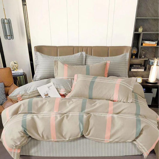 Lenjerie de pat din finet, 6 piese, ultra moale si calduroasa, set complet pentru confort | 2990-S