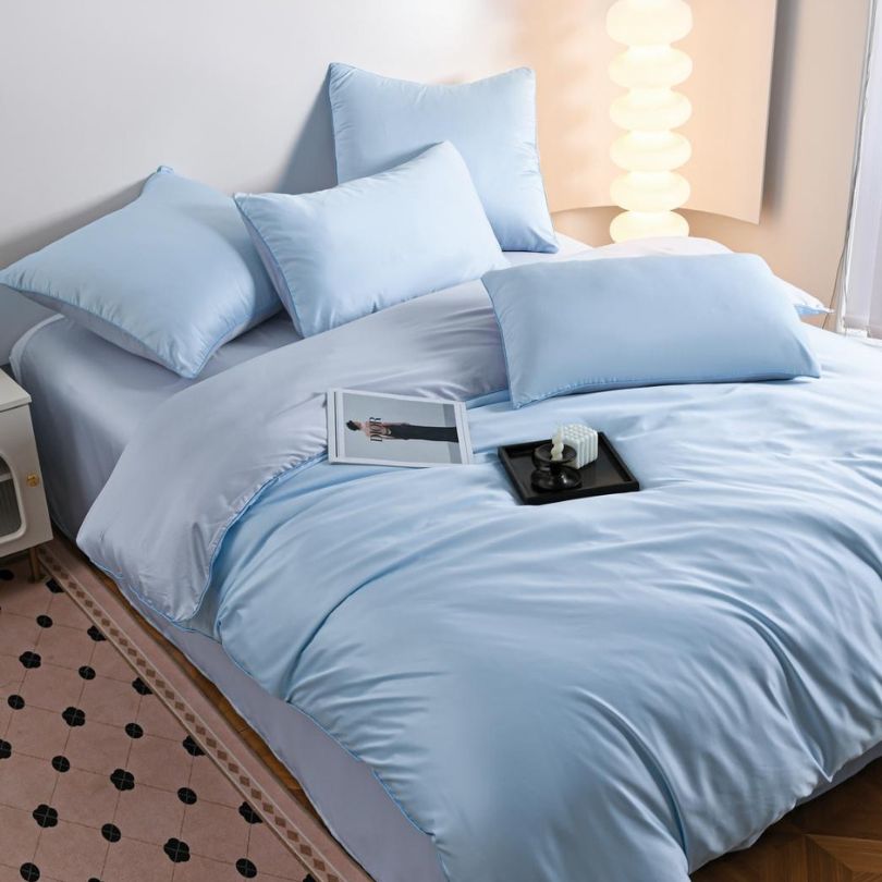 Lenjerie de pat din matase, 6 piese, ultra fina si eleganta, lux și rafinament | 2785-S 