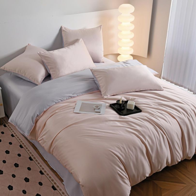 Lenjerie de pat din matase, 6 piese, ultra fina si eleganta, lux și rafinament | 2791-S 
