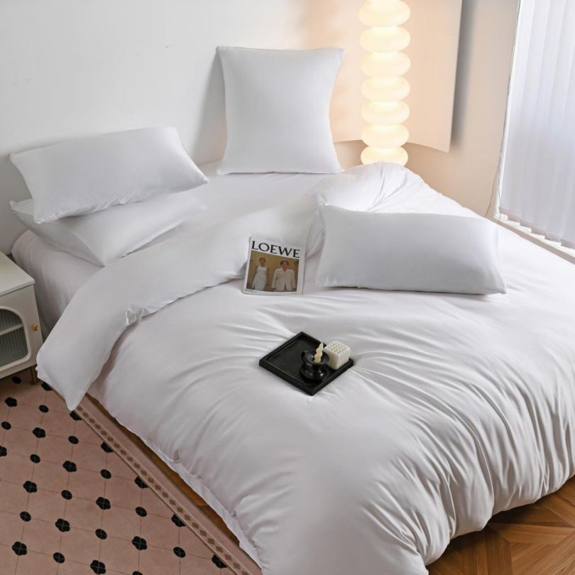 Lenjerie de pat din matase, 6 piese, ultra fina si eleganta, lux și rafinament | 2792-S 