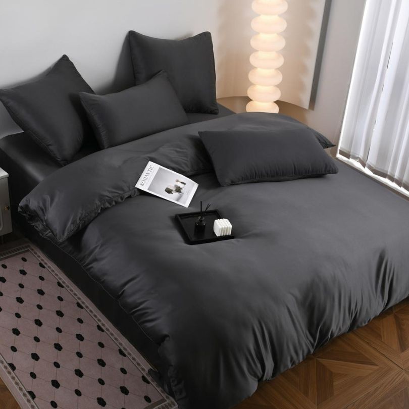 Lenjerie de pat din matase, 6 piese, ultra fina si eleganta, lux și rafinament | 2793-S 