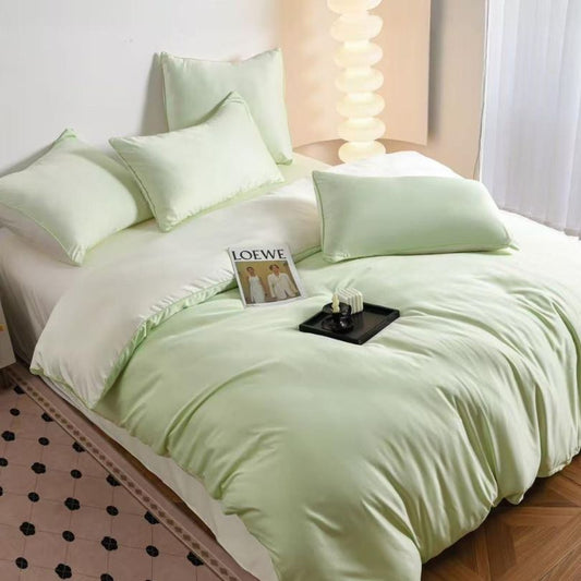 Lenjerie de pat din matase, 6 piese, ultra fina si eleganta, lux și rafinament | 2795-S 